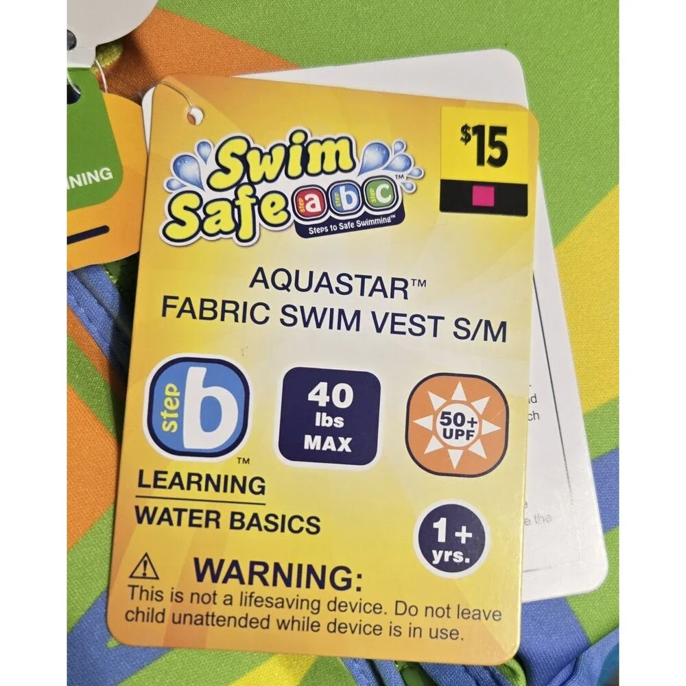 Swim Safe ABC Aquastar Fabric Swim Vest S/M